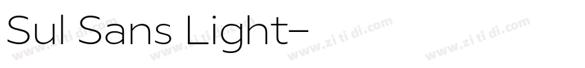 Sul Sans Light字体转换